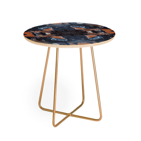 Crystal Schrader Iron Ore Round Side Table