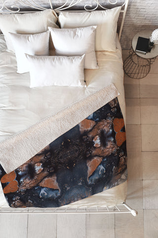 Crystal Schrader Iron Ore Fleece Throw Blanket