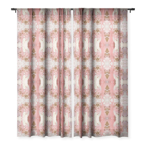 Crystal Schrader Peaches and Cream Sheer Window Curtain