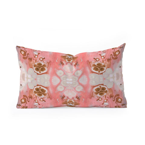 Crystal Schrader Peaches and Cream Oblong Throw Pillow