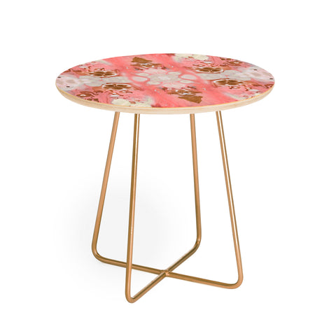 Crystal Schrader Peaches and Cream Round Side Table