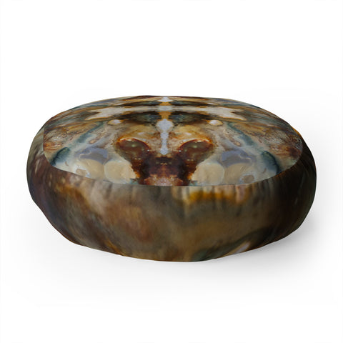 Crystal Schrader Rusty Patina Floor Pillow Round