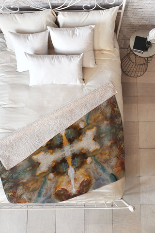 Crystal Schrader Rusty Patina Fleece Throw Blanket