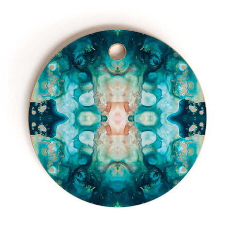 Crystal Schrader Sea Garden Cutting Board Round