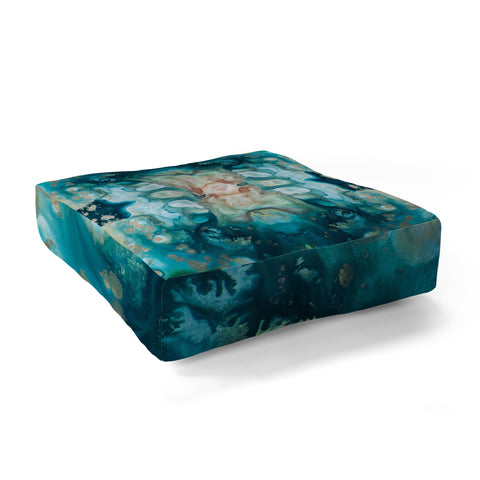 Crystal Schrader Sea Garden Floor Pillow Square