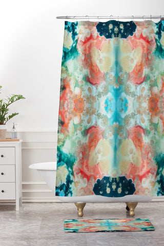 Crystal Schrader Sea Lily Shower Curtain And Mat