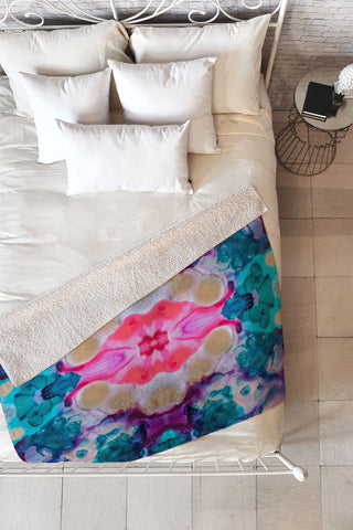 Crystal Schrader Snow Cone Fleece Throw Blanket