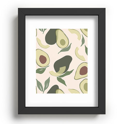 Cuss Yeah Designs Abstract Avocado Pattern Recessed Framing Rectangle