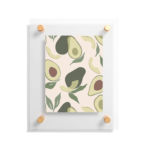 Cuss Yeah Designs Abstract Avocado Pattern Floating Acrylic Print