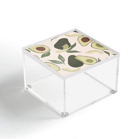 Cuss Yeah Designs Abstract Avocado Pattern Acrylic Box