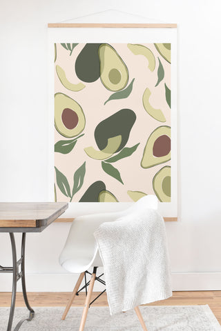 Cuss Yeah Designs Abstract Avocado Pattern Art Print And Hanger