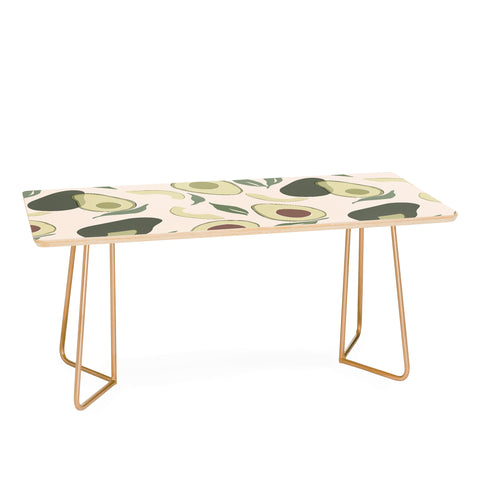 Cuss Yeah Designs Abstract Avocado Pattern Coffee Table
