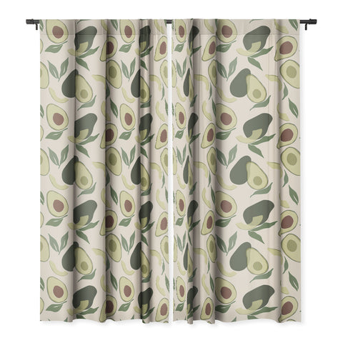 Cuss Yeah Designs Abstract Avocado Pattern Blackout Window Curtain
