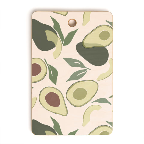 Cuss Yeah Designs Abstract Avocado Pattern Cutting Board Rectangle