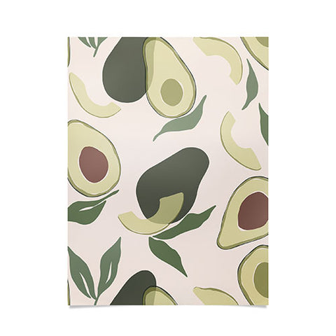 Cuss Yeah Designs Abstract Avocado Pattern Poster
