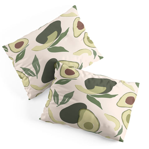 Cuss Yeah Designs Abstract Avocado Pattern Pillow Shams