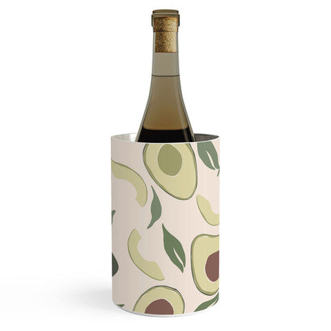 Cuss Yeah Designs Abstract Avocado Pattern Wine Chiller