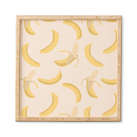Cuss Yeah Designs Abstract Banana Pattern Framed Wall Art