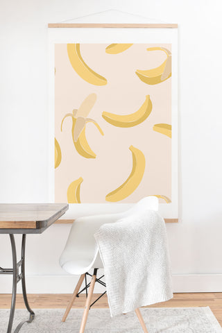 Cuss Yeah Designs Abstract Banana Pattern Art Print And Hanger