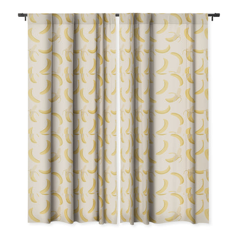Cuss Yeah Designs Abstract Banana Pattern Blackout Window Curtain