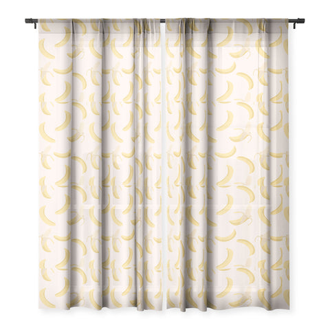 Cuss Yeah Designs Abstract Banana Pattern Sheer Window Curtain