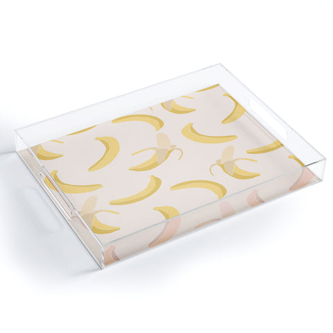 Cuss Yeah Designs Abstract Banana Pattern Acrylic Tray