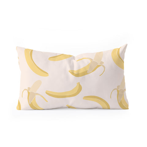 Cuss Yeah Designs Abstract Banana Pattern Oblong Throw Pillow