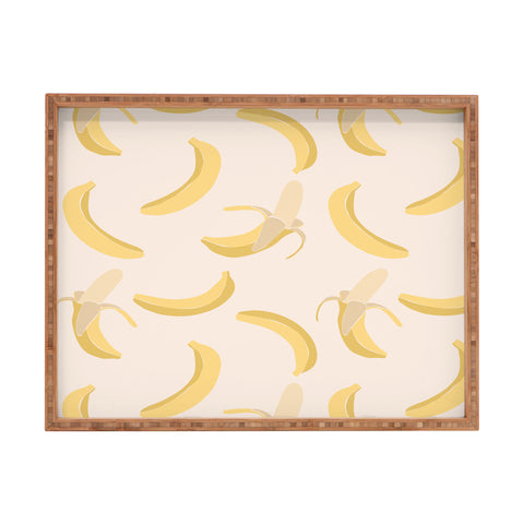 Cuss Yeah Designs Abstract Banana Pattern Rectangular Tray
