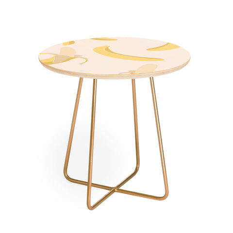 Cuss Yeah Designs Abstract Banana Pattern Round Side Table
