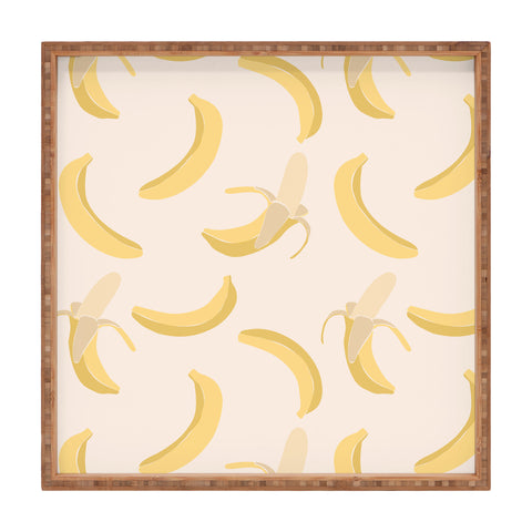 Cuss Yeah Designs Abstract Banana Pattern Square Tray
