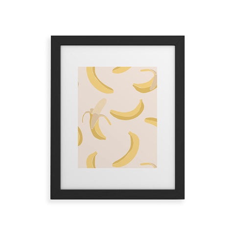 Cuss Yeah Designs Abstract Banana Pattern Framed Art Print
