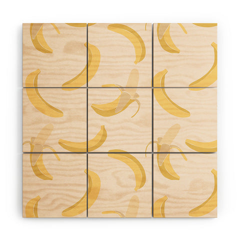Cuss Yeah Designs Abstract Banana Pattern Wood Wall Mural