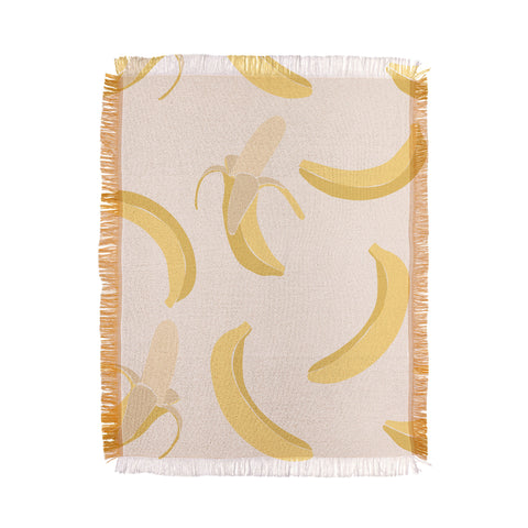 Cuss Yeah Designs Abstract Banana Pattern Throw Blanket