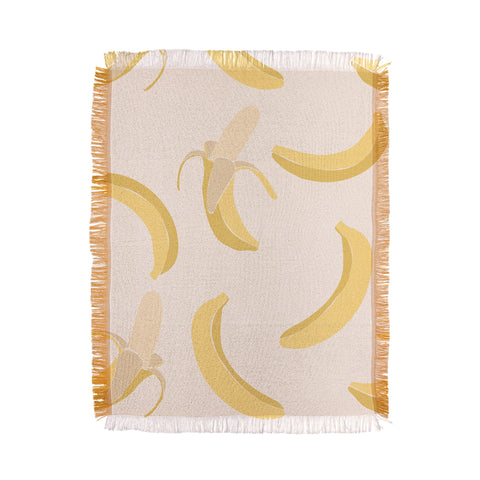 Cuss Yeah Designs Abstract Banana Pattern Throw Blanket