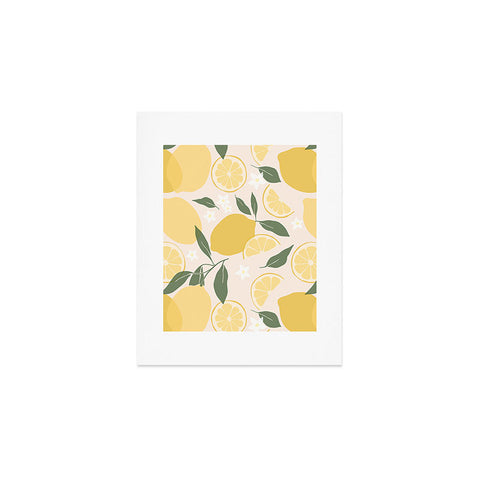 Cuss Yeah Designs Abstract Lemon Pattern Art Print