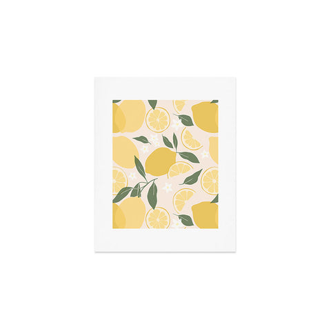 Cuss Yeah Designs Abstract Lemon Pattern Art Print