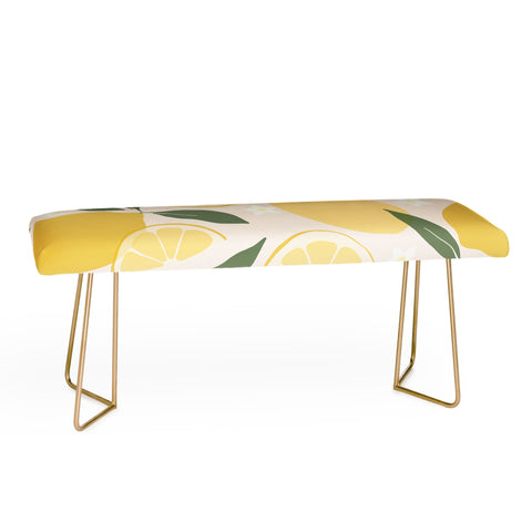Cuss Yeah Designs Abstract Lemon Pattern Bench