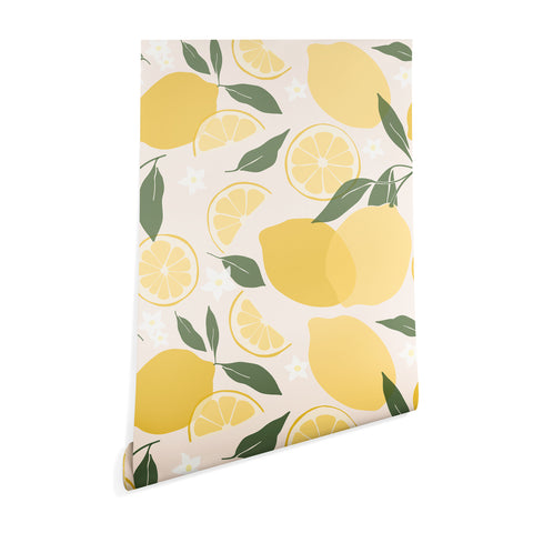 Cuss Yeah Designs Abstract Lemon Pattern Wallpaper