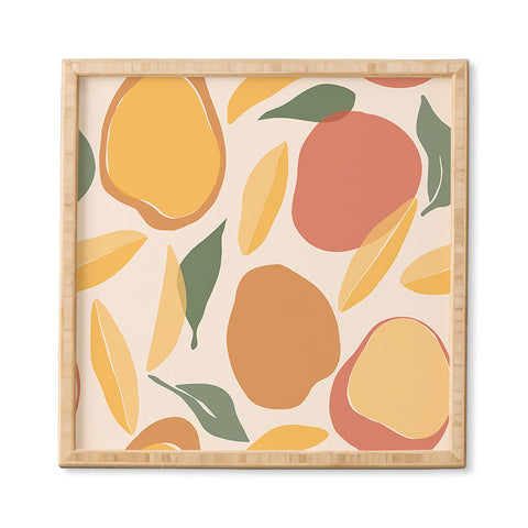 Cuss Yeah Designs Abstract Mango Pattern Framed Wall Art