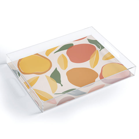 Cuss Yeah Designs Abstract Mango Pattern Acrylic Tray
