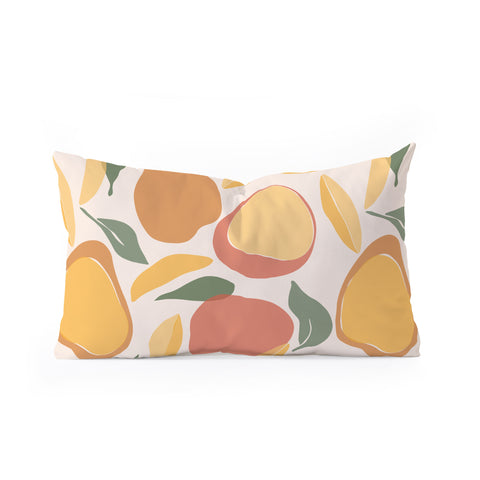 Cuss Yeah Designs Abstract Mango Pattern Oblong Throw Pillow