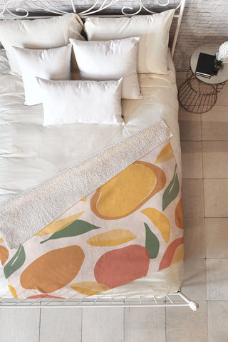Cuss Yeah Designs Abstract Mango Pattern Fleece Throw Blanket