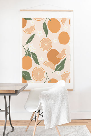 Cuss Yeah Designs Abstract Orange Pattern Art Print And Hanger