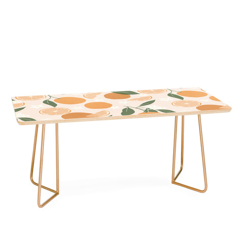 Cuss Yeah Designs Abstract Orange Pattern Coffee Table