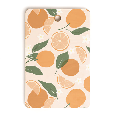Cuss Yeah Designs Abstract Orange Pattern Cutting Board Rectangle