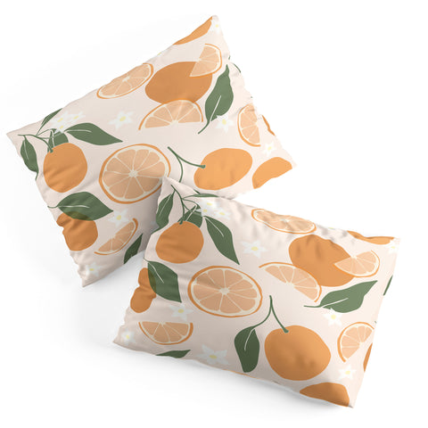 Cuss Yeah Designs Abstract Orange Pattern Pillow Shams