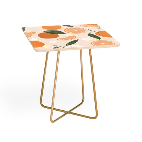 Cuss Yeah Designs Abstract Orange Pattern Side Table