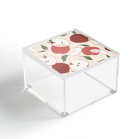 Cuss Yeah Designs Abstract Red Apple Pattern Acrylic Box