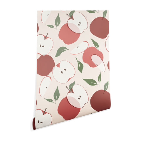 Cuss Yeah Designs Abstract Red Apple Pattern Wallpaper
