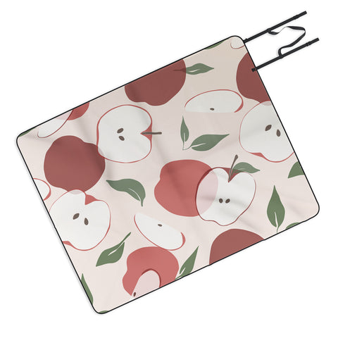Cuss Yeah Designs Abstract Red Apple Pattern Picnic Blanket